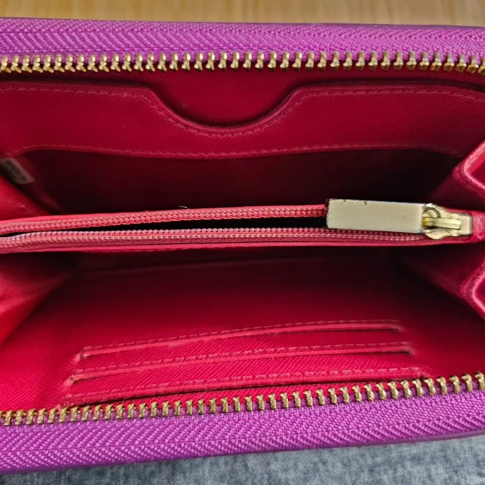 Tory Burch Purple Zip-Around Wristlet Wallet